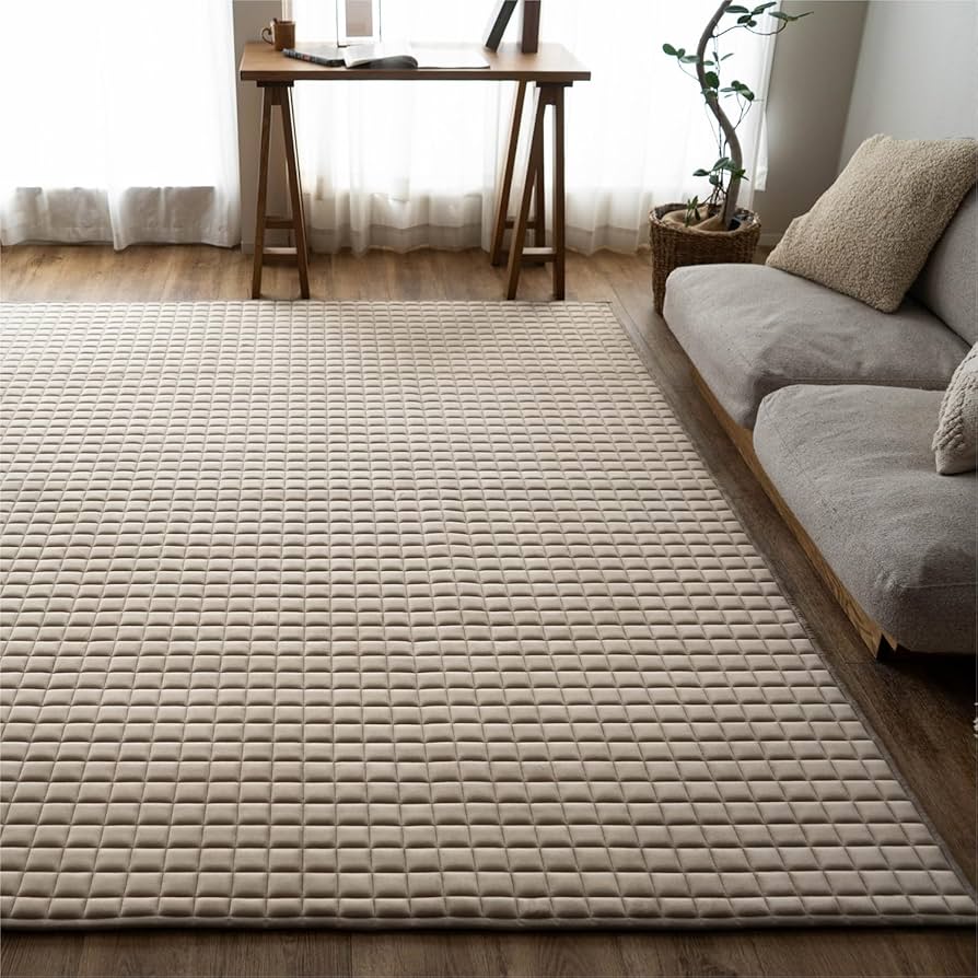 Amazon | サヤンサヤン 洗える ふかふか 高級 キルトラグ